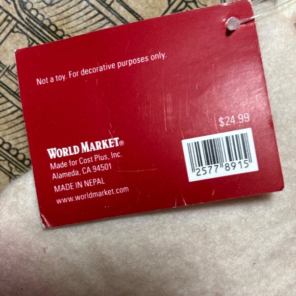 NWT World Market Mermaid Tail Felt Stocking 23" Pink/Purple White Holiday Decor - Picture 5 of 7